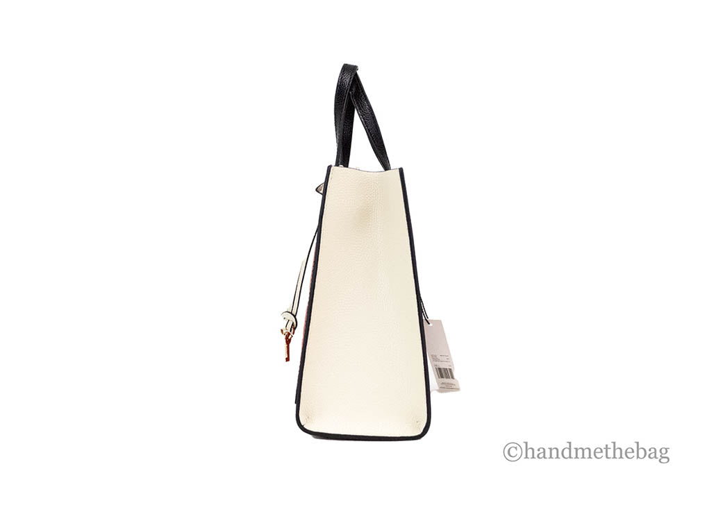 marc jacobs grind colorblock pomegranate tote side on white background
