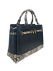 Michael Kors Reed Large Snake Skin Belted Satchel