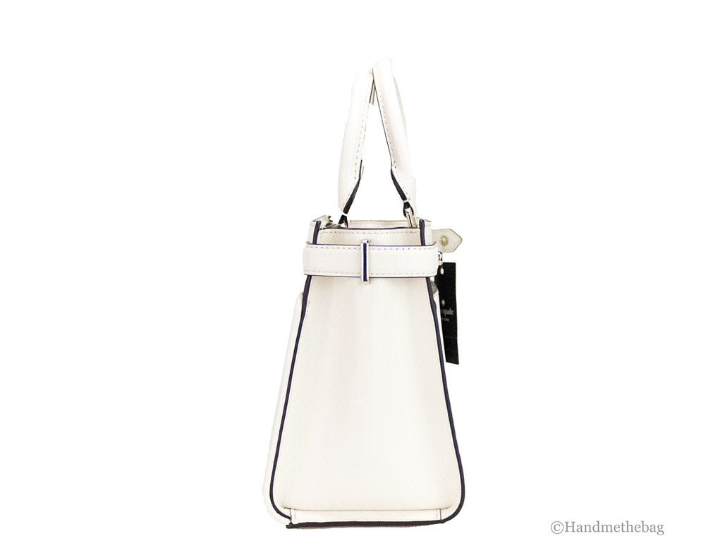 kate spade staci garden bouquet satchel side on white background