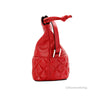 Versace Red Quilted Leather Drawstring Bucket Crossbody Bag