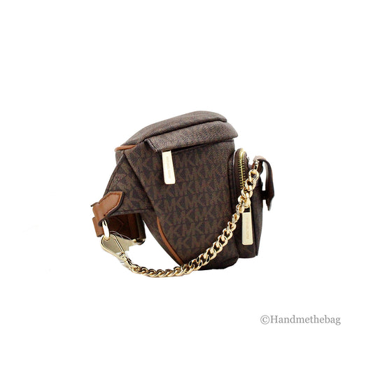 Michael Kors Maisie Large Brown PVC 2-n-1 Belt Bag