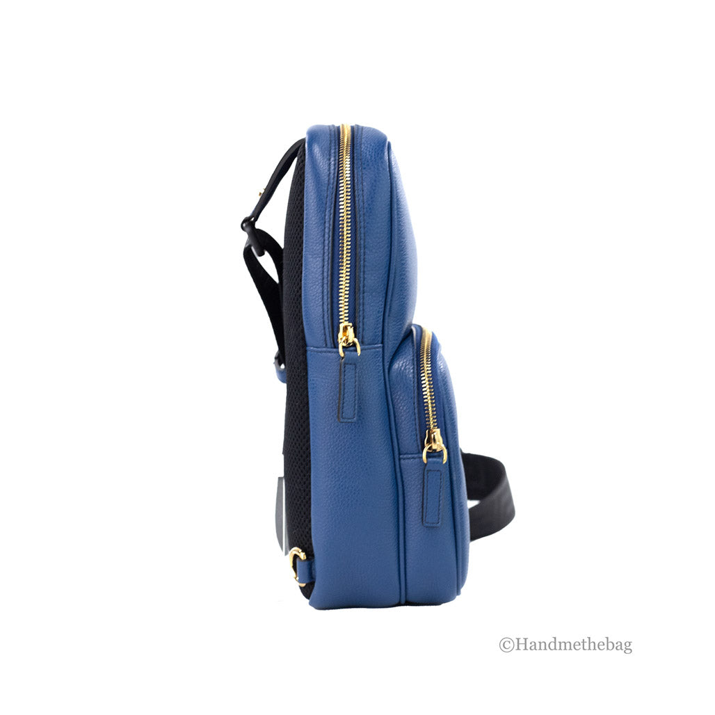 Versace navy deals blue Medusa backpack