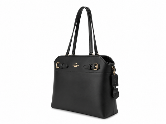 Coach Easton Black Leather Tote Bag