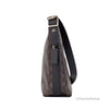 Coach Val Signature Brown Black Leather Duffle Shoulder Crossbody