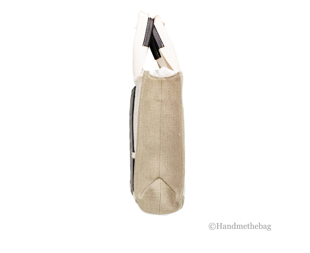 Chloe Small Undone Straps Sand Woody Tote Canvas Fabric Crossbody Handbag Purse