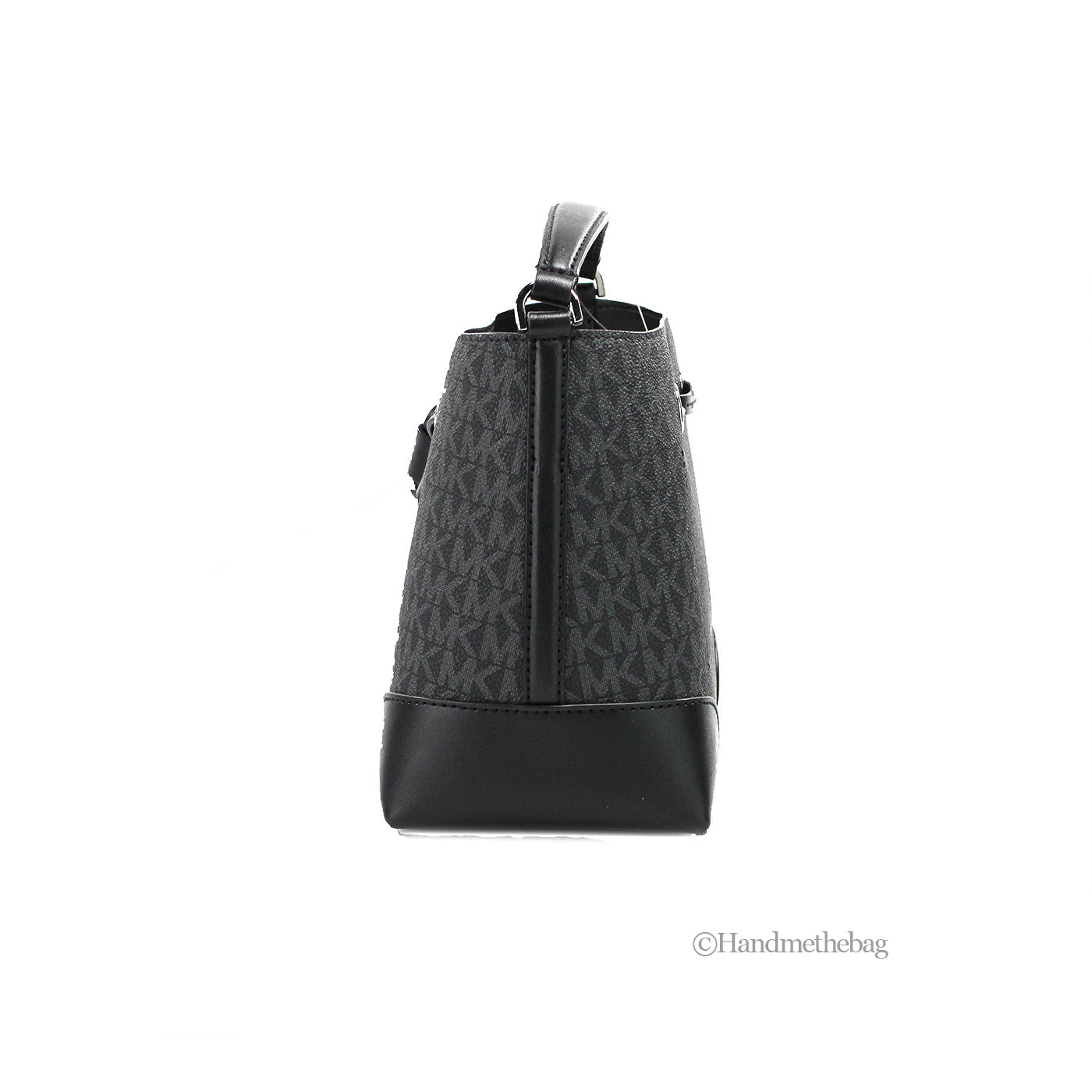 Michael Kors Mercer Small Black PVC Bucket Crossbody Bag