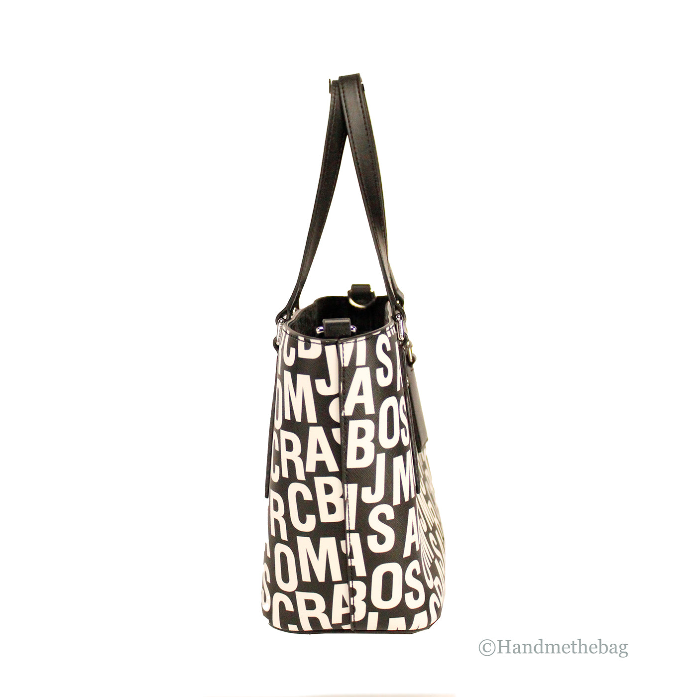 Marc Jacobs Small Monogram Print Leather Tote Crossbody Bag
