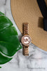 Michael Kors (MK5865) Parker Rose Gold Toned Stainless Steel Gemmed Bezel Watch