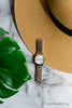 Michael Kors (MK3204A) Slim Runway Rose Gold Silver Toned Stainless Steel Watch