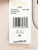 michael kors edith soft pink tote tag on white background