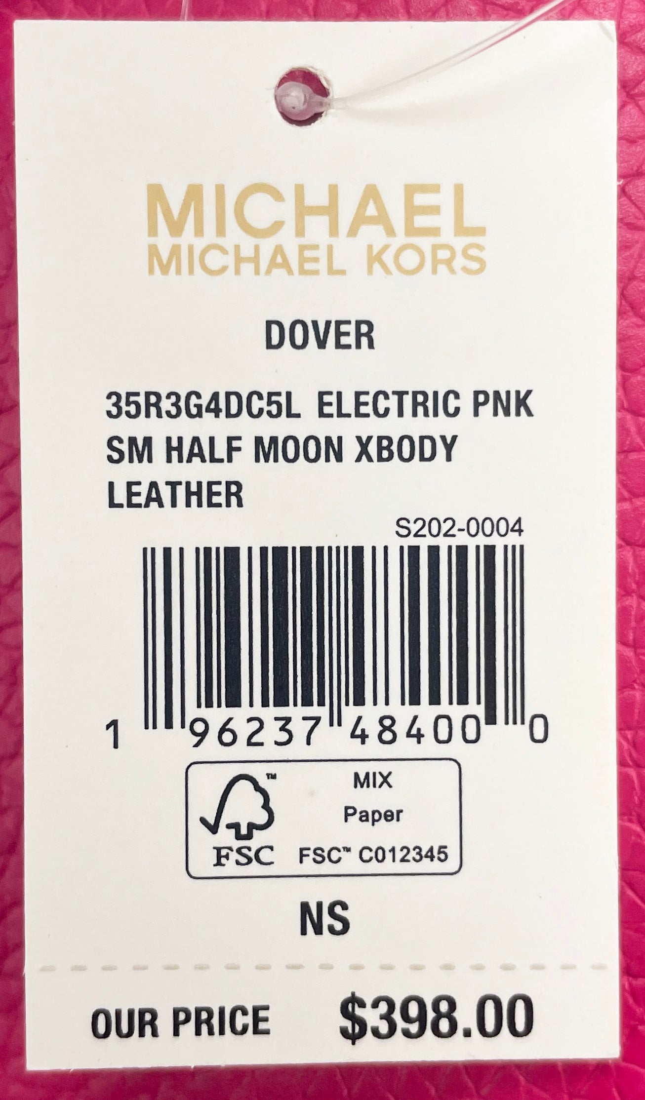 Michael Kors Dover Small Pink Half Moon Crossbody