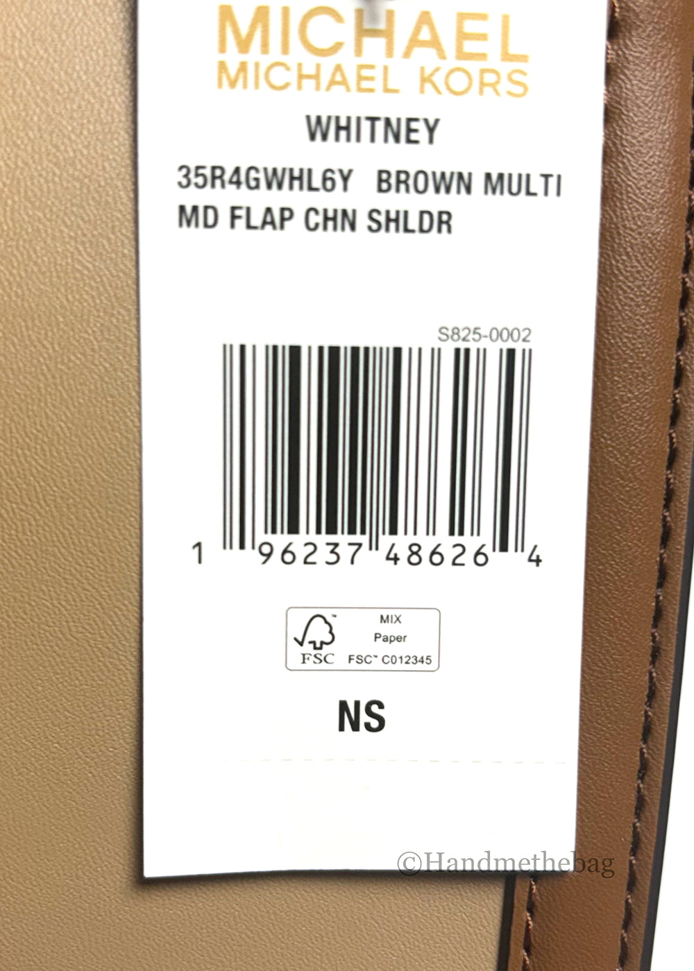Michael Kors Whitney Medium Brown Color-Block Chain Shoulder Bag