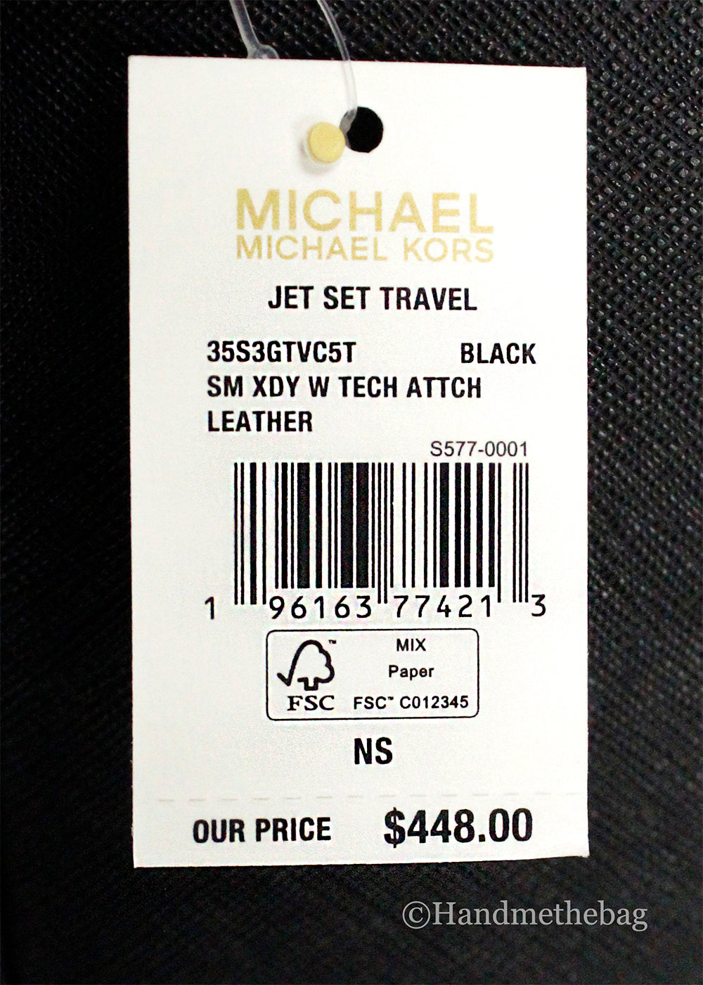 Michael Kors Jet Set Black Leather Tech Crossbody Bag