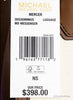 michael kors mercer luggage embossed tote tag on white background