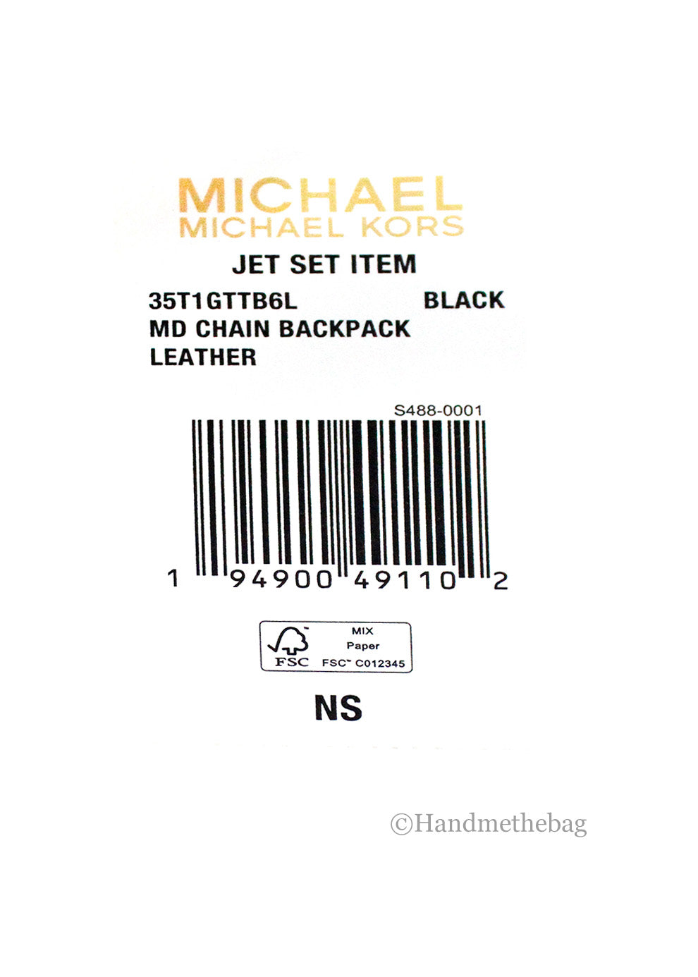 Michael Kors Jet Set Medium Black Chain Backpack
