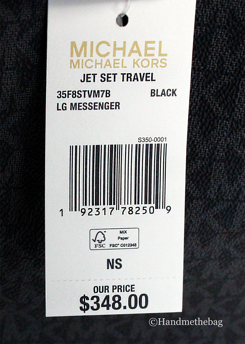 Michael Kors Signature Jet Set Black Messenger Crossbody Bag