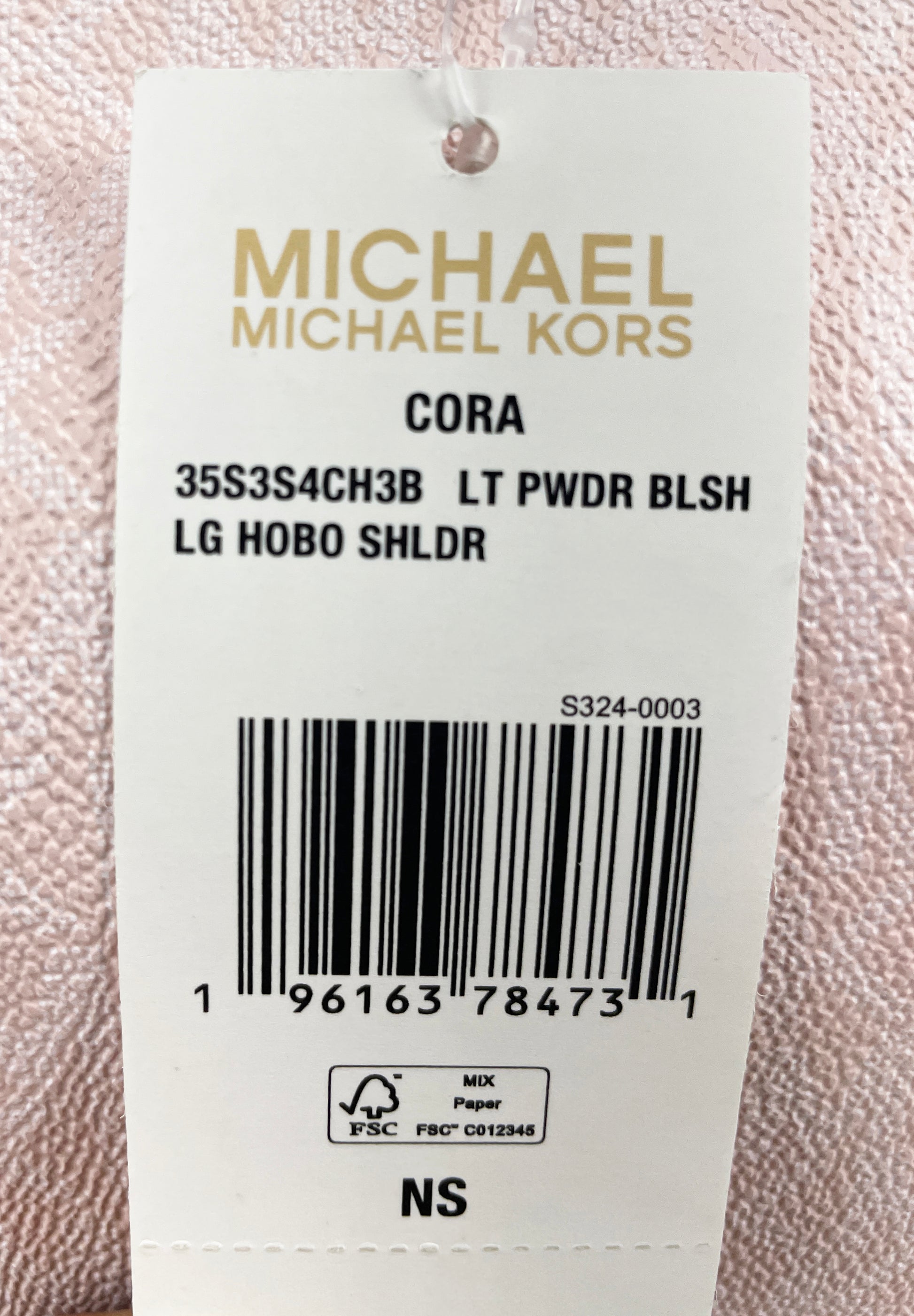 Michael Kors Cora Powder Blush Shoulder Bag