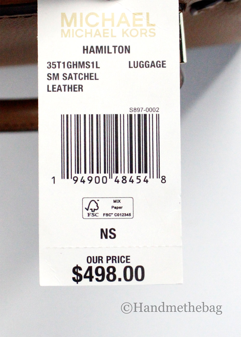 Michael Kors Hamilton Small Luggage Leather Satchel