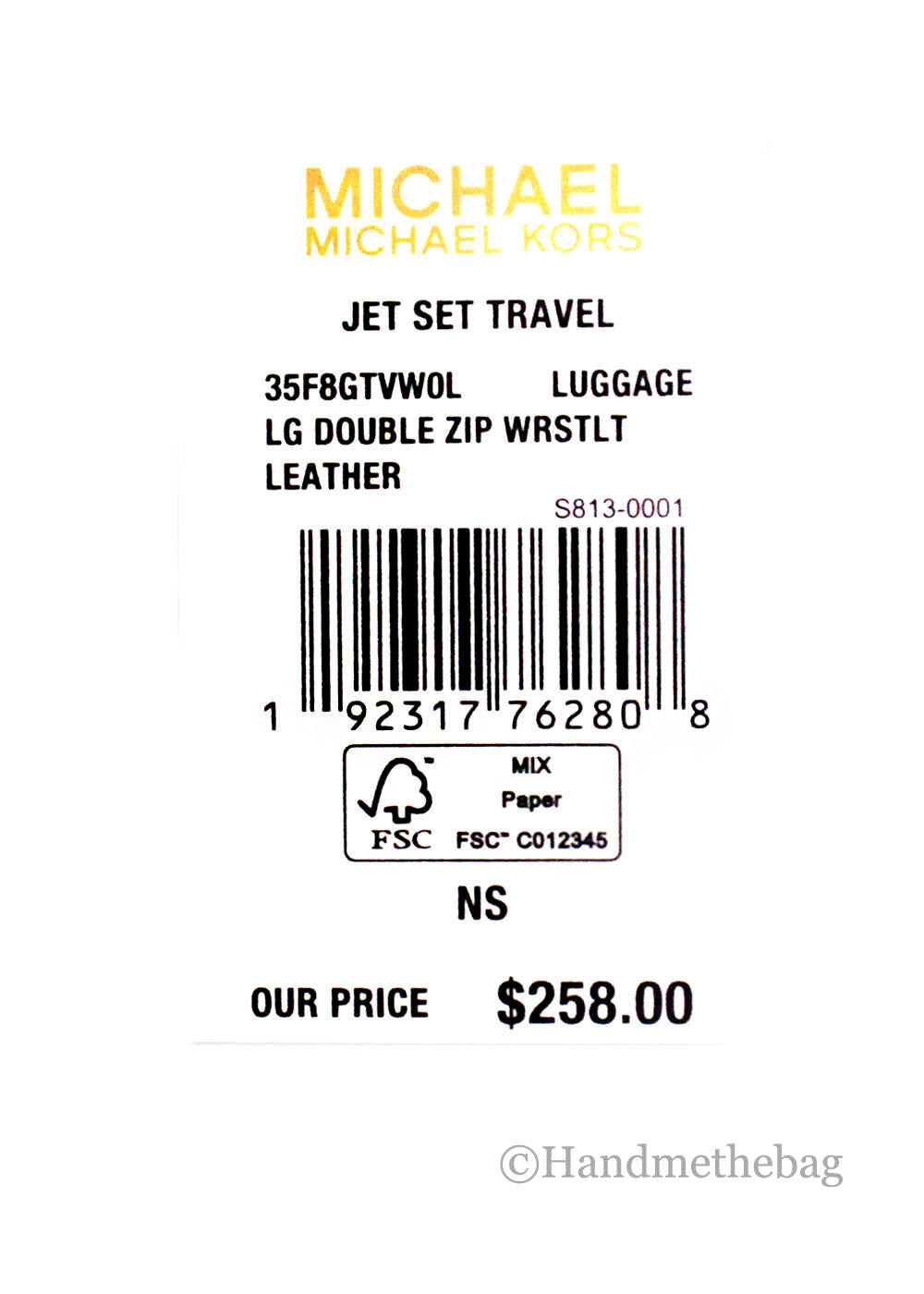 Michael Kors Jet Set Travel Luggage Leather Large Double Zip Wristlet Wallet