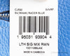 coach rowan mixed racer blue satchel tag on white background