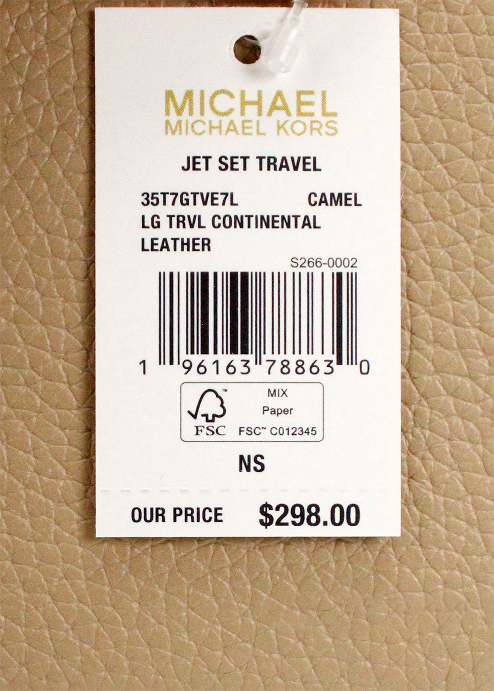 Michael Kors Jet Set Travel Large Camel Continental Wallet