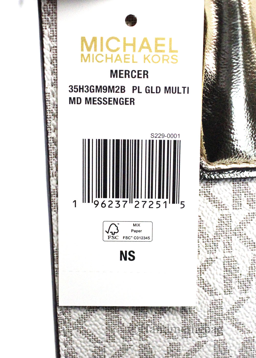 Michael Kors Mercer Medium Pale Gold Messenger Crossbody Bag