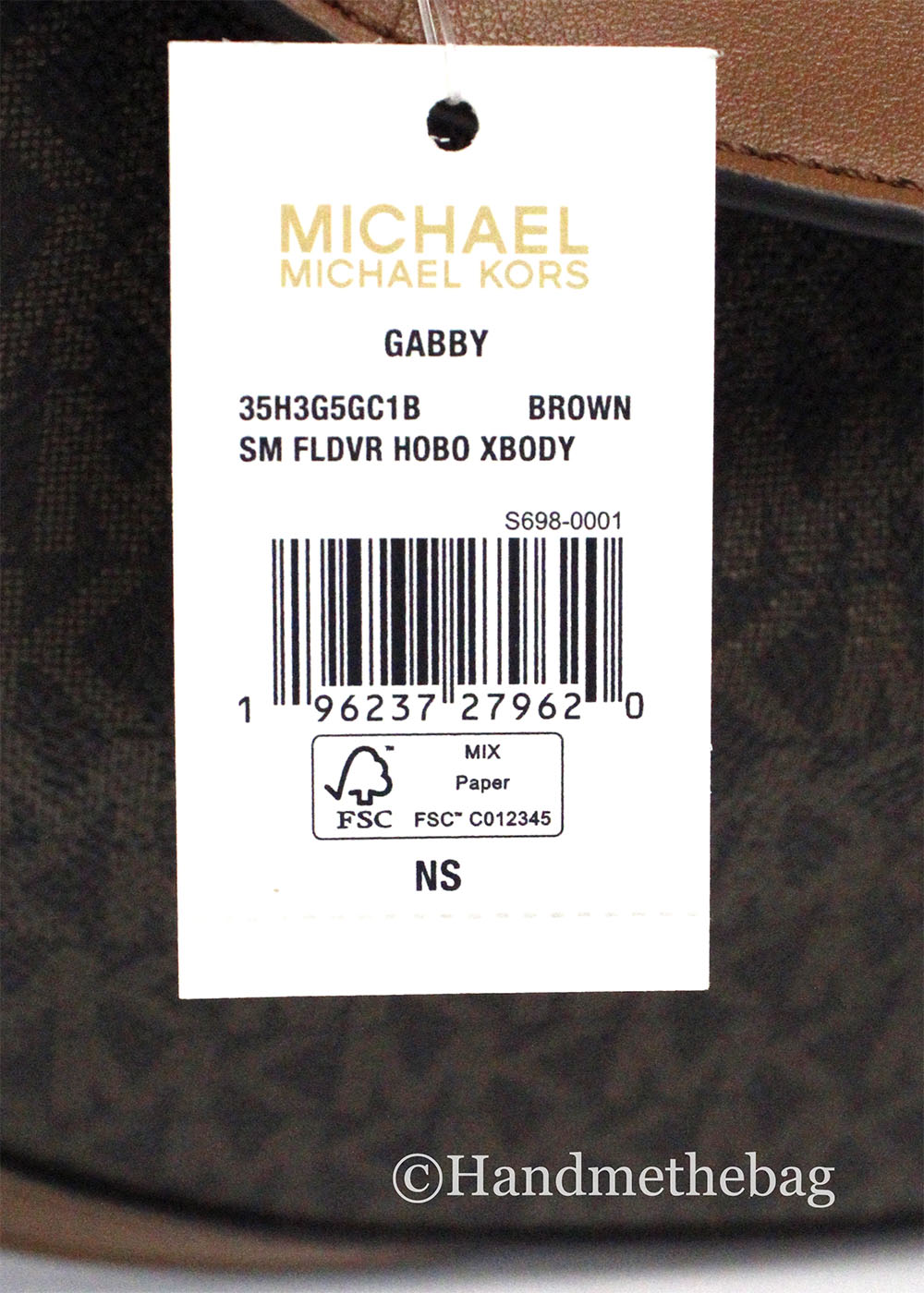 Michael Kors Gabby Small Brown Foldover Hobo Crossbody Bag