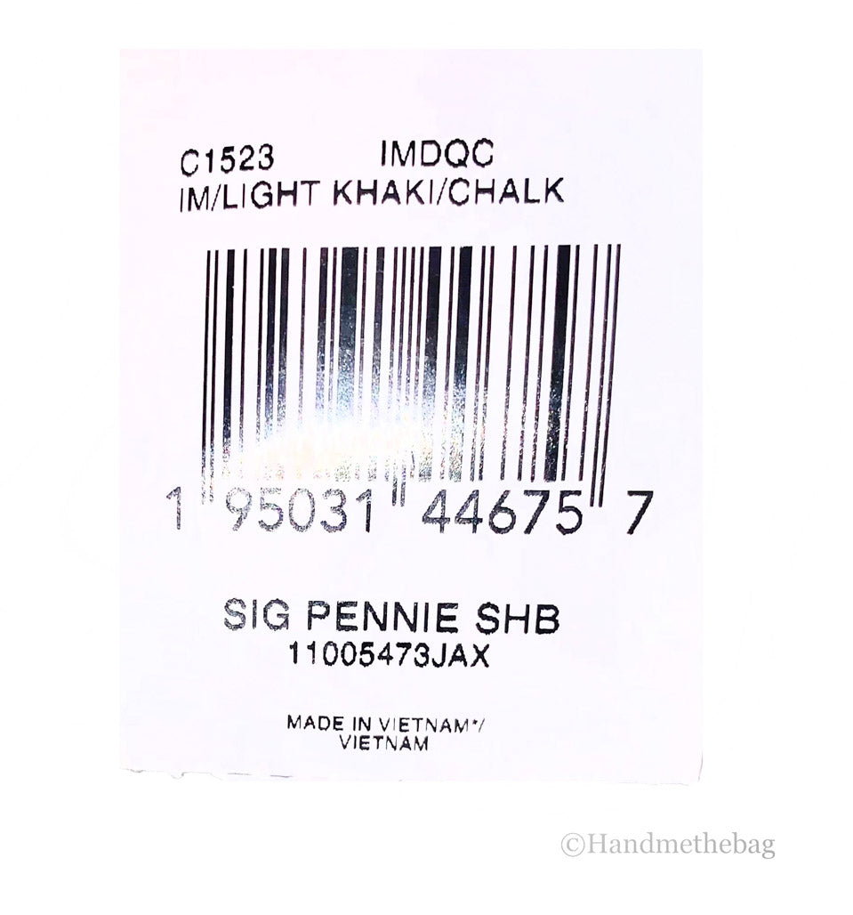 Pennie Shoulder Bag In Signature Canvas - Light Khaki/Chalk C1523