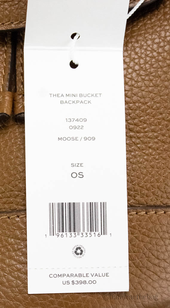 Tory Burch Thea Moose Brown Mini Backpack 137409 In Moose – Fashrevo