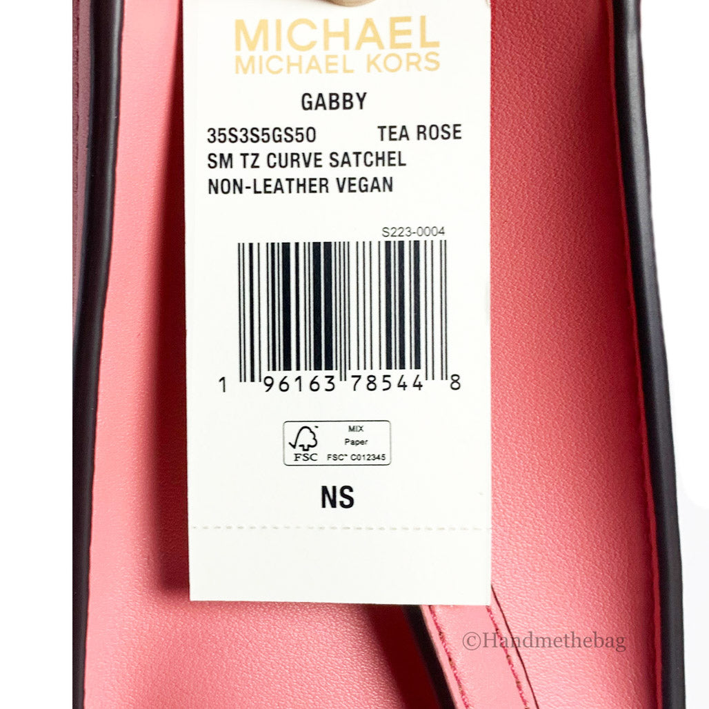 Michael Kors Gabby Small Tea Rose Satchel Crossbody Bag