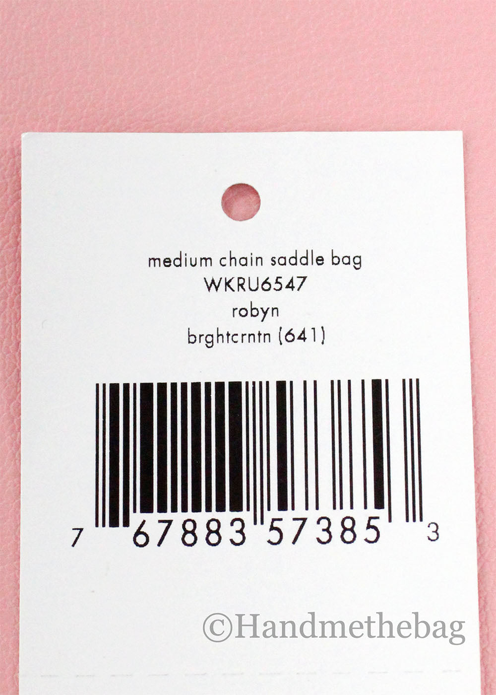 Kate Spade Robyn Leather Carnation Medium Chain Saddle Bag