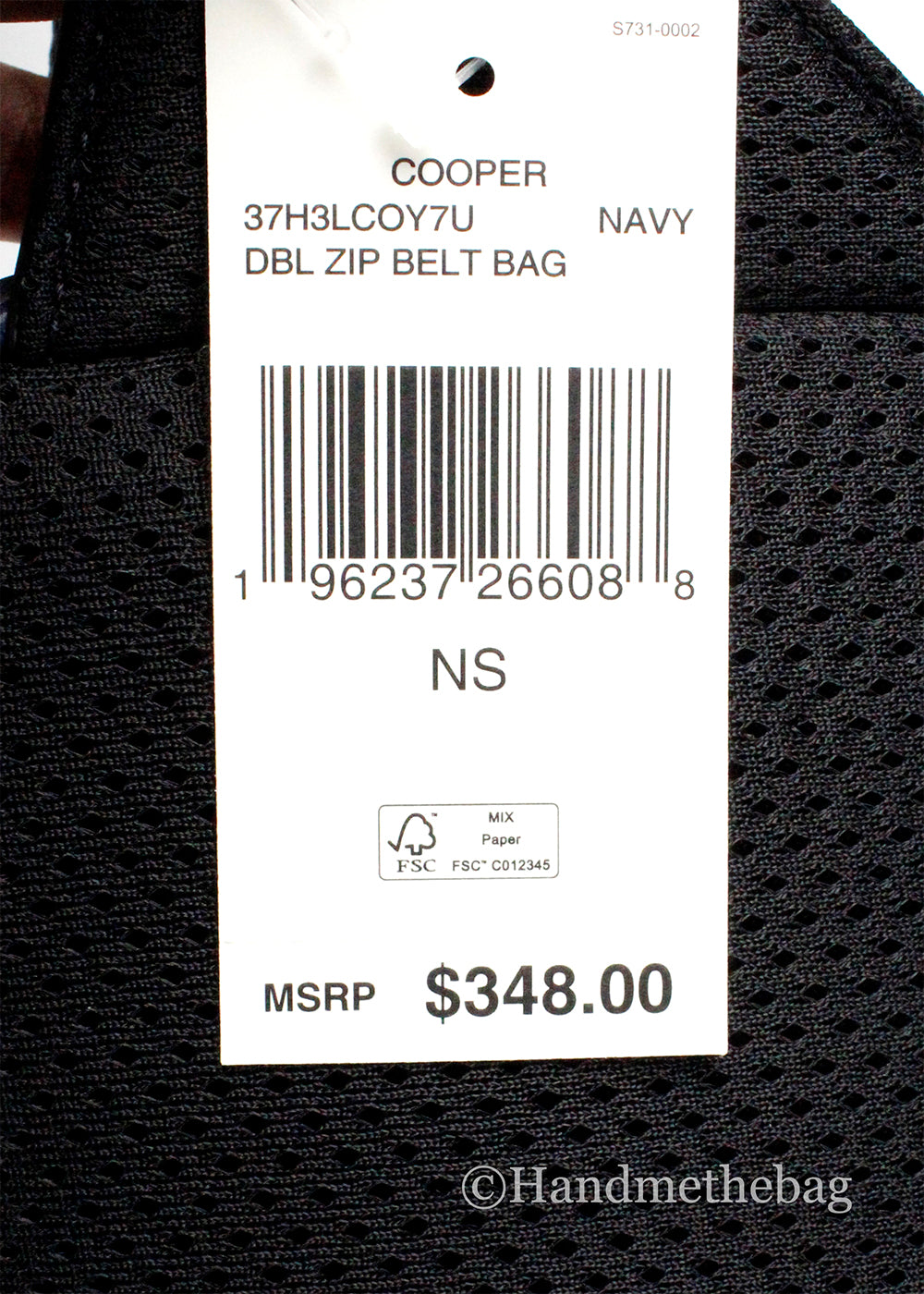 Michael Kors Cooper Small Navy Double Zip Belt Bag