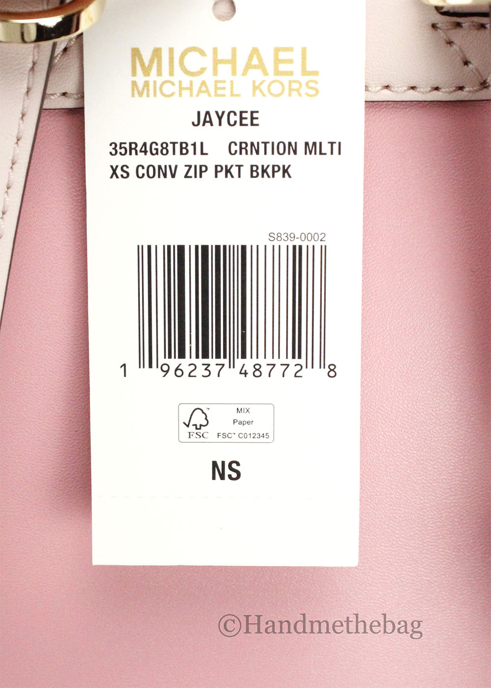 Michael Kors Jaycee Mini XS Carnation Pocket Backpack