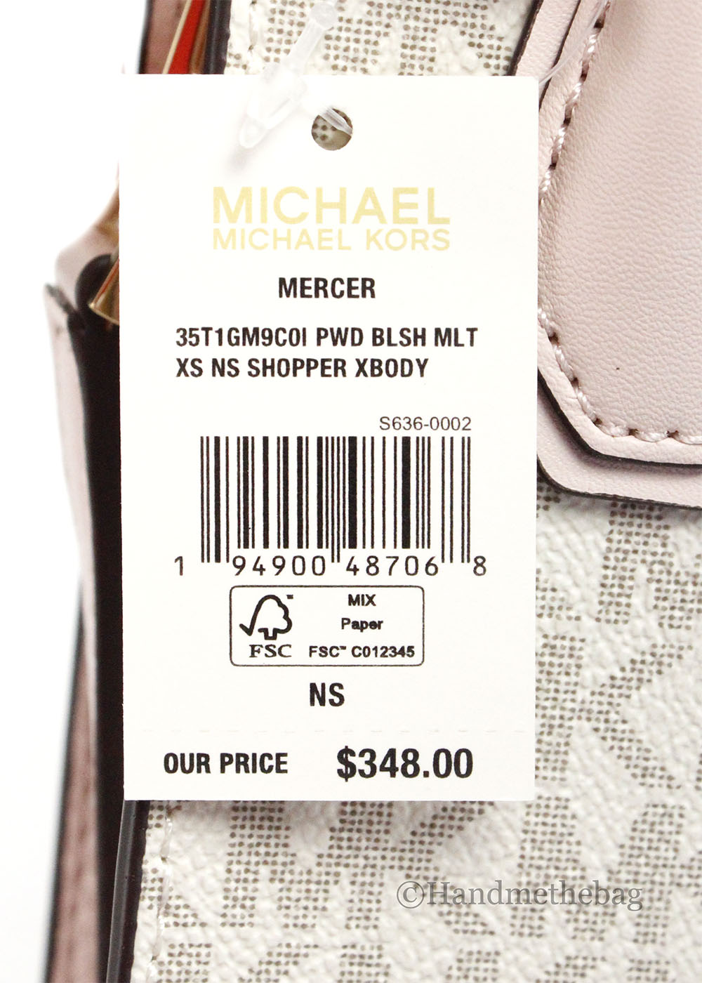 Michael Kors Mercer XS Powder Blush North South Crossbody Bag