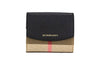 burberry luna black house check snap wallet on white background