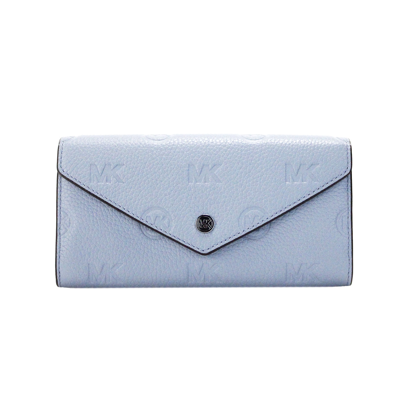 Michael Kors Jet Set Pale Blue Embossed Envelope Continental Wallet