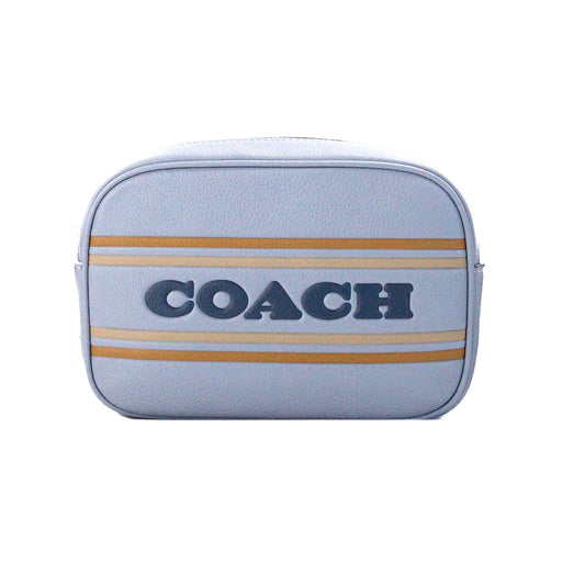 Coach Jamie Mini Grey Mist Logo Stripe Camera Crossbody Bag