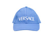 versace sky blue baseball cap on white background
