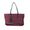 Burberry Medium Burgundy Logo Nylon Tote Shoulder Bag