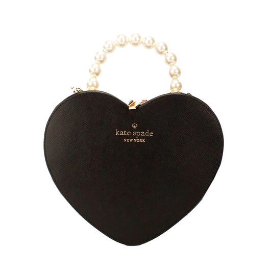 Kate Spade Love Shack Heart Black Pearl Handle Crossbody