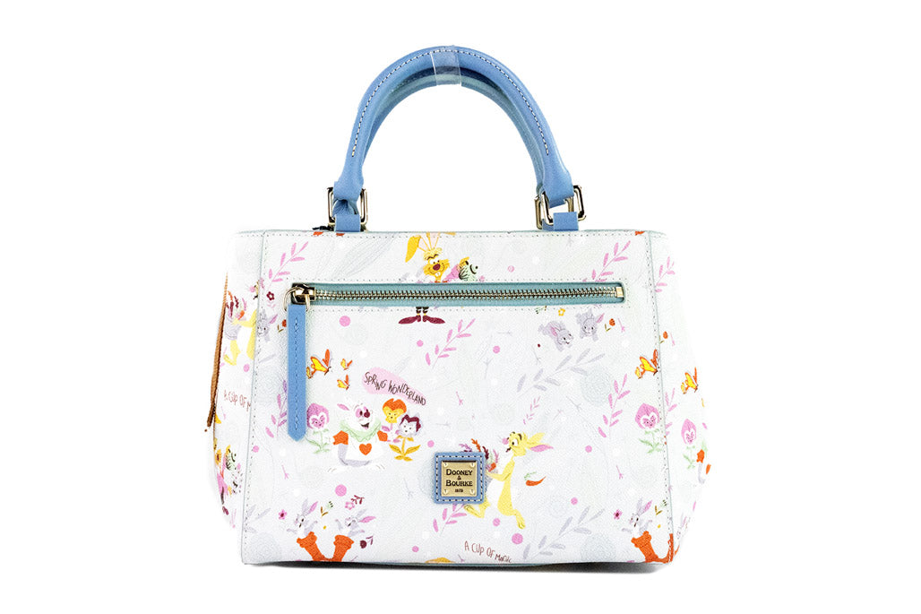 Dooney & Bourke Disney Reigning Rabbits Small Coated Cotton Zip Satchel Handbag