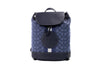 Coach Dempsey Navy Canvas Logo Patch Backpack Bag