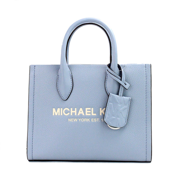 Michael Kors Pale Blue Small Emilia Pebbled Leather Satchel, Best Price  and Reviews