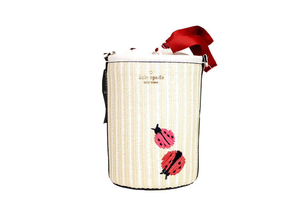 kate spade dottie ladybug cylinder crossbody on white background 