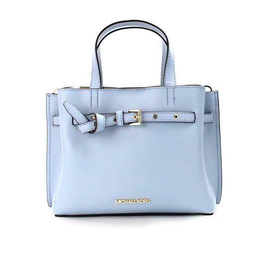 Michael Kors Emilia Small Pale Blue Leather Satchel Bag