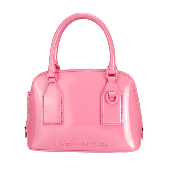 Marc Jacobs Small Candy Pink Patent Dome Satchel Crossbody Bag