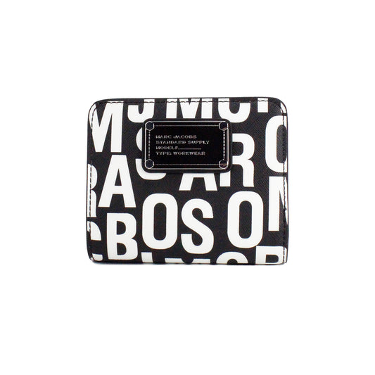 Marc Jacobs Mini Black White Monogram Coin Pouch Wallet