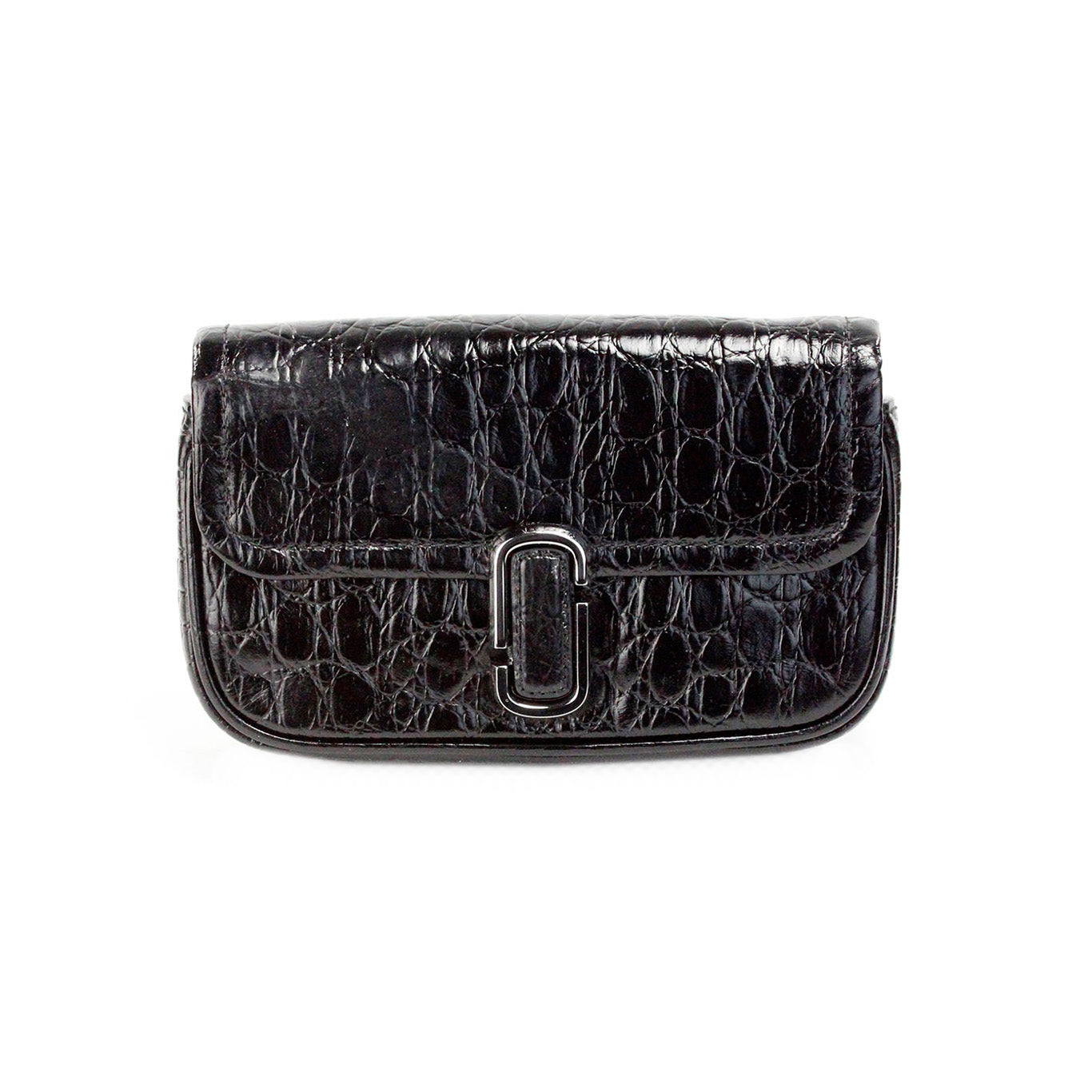 Marc Jacobs The Mini Shoulder Bag Black Embossed Crossbody