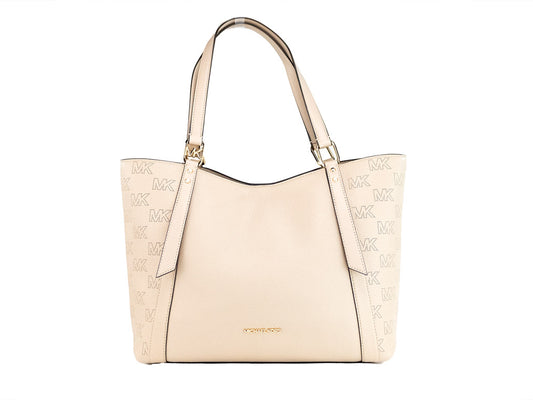 michael kors arlo large buff tomb tote on white background