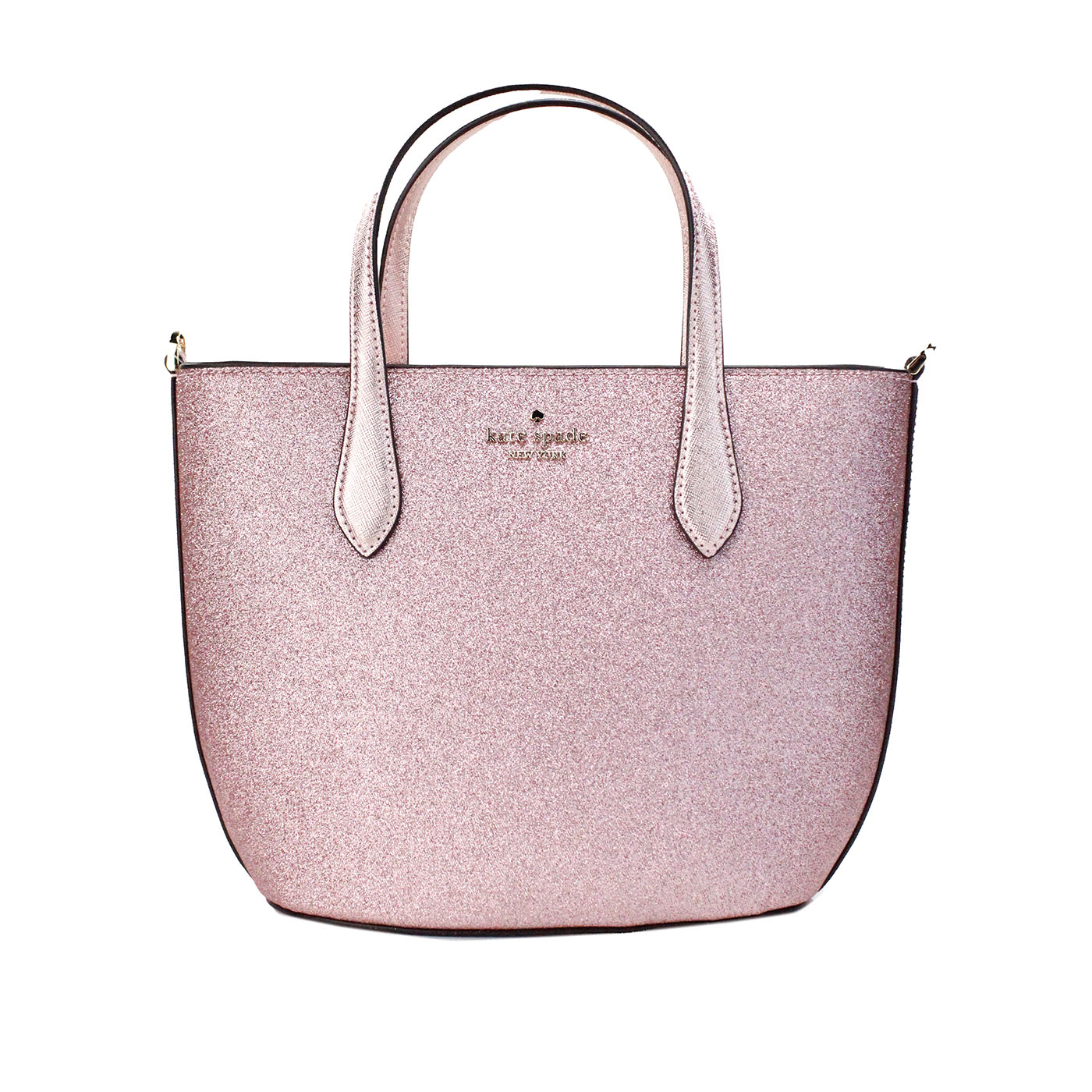 Kate Spade Glimmer Small Mitten Pink Glitter Satchel Bag